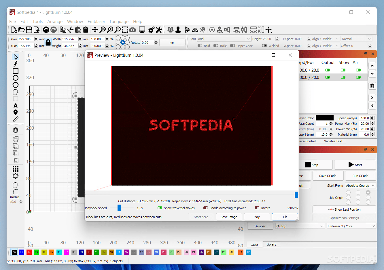 LightBurn 1.7.01 Download, Review, Screenshots