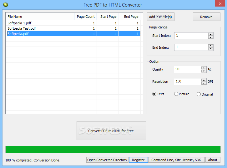 Download Free PDF to HTML Converter 6.00