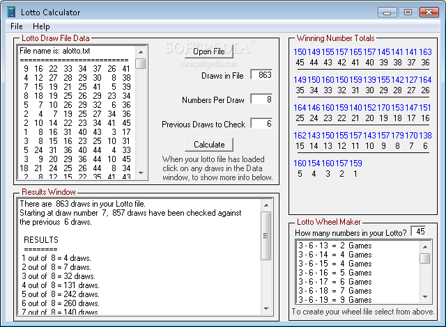 Download Lotto Calculator 1.02