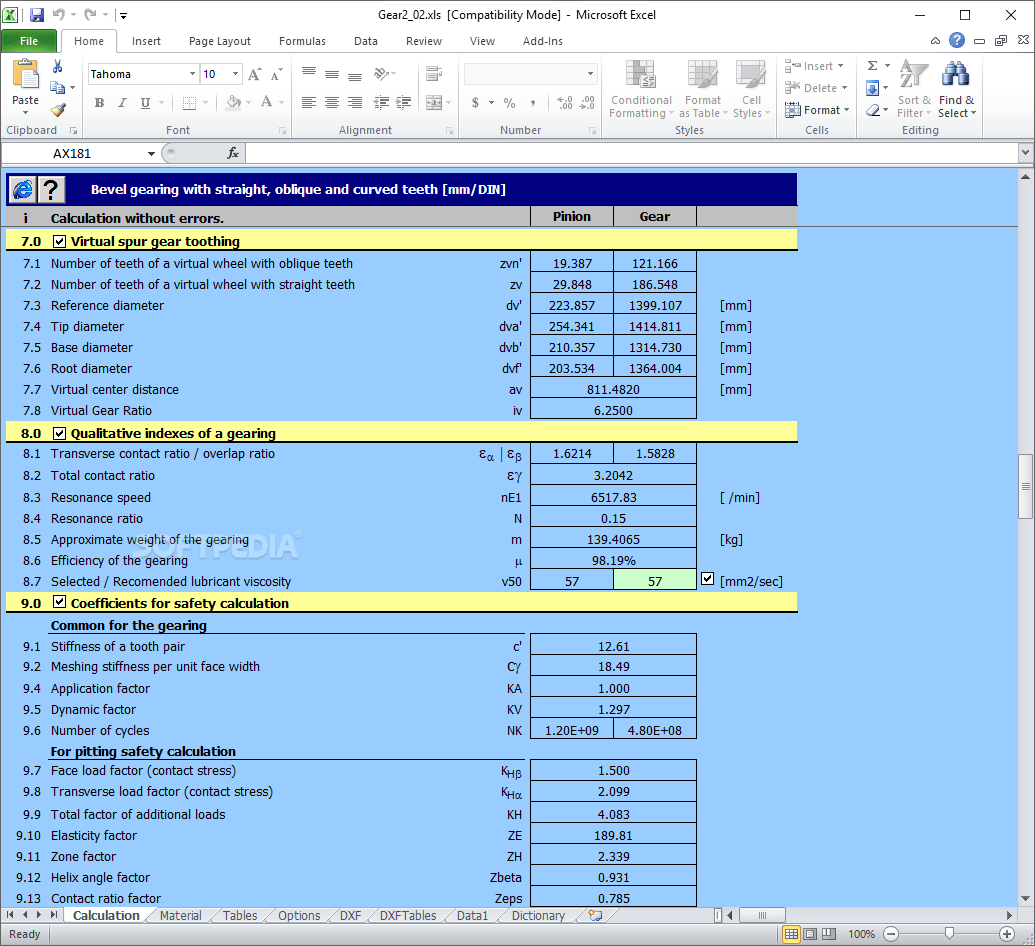 Download MITCalcBevel Gears 1.20