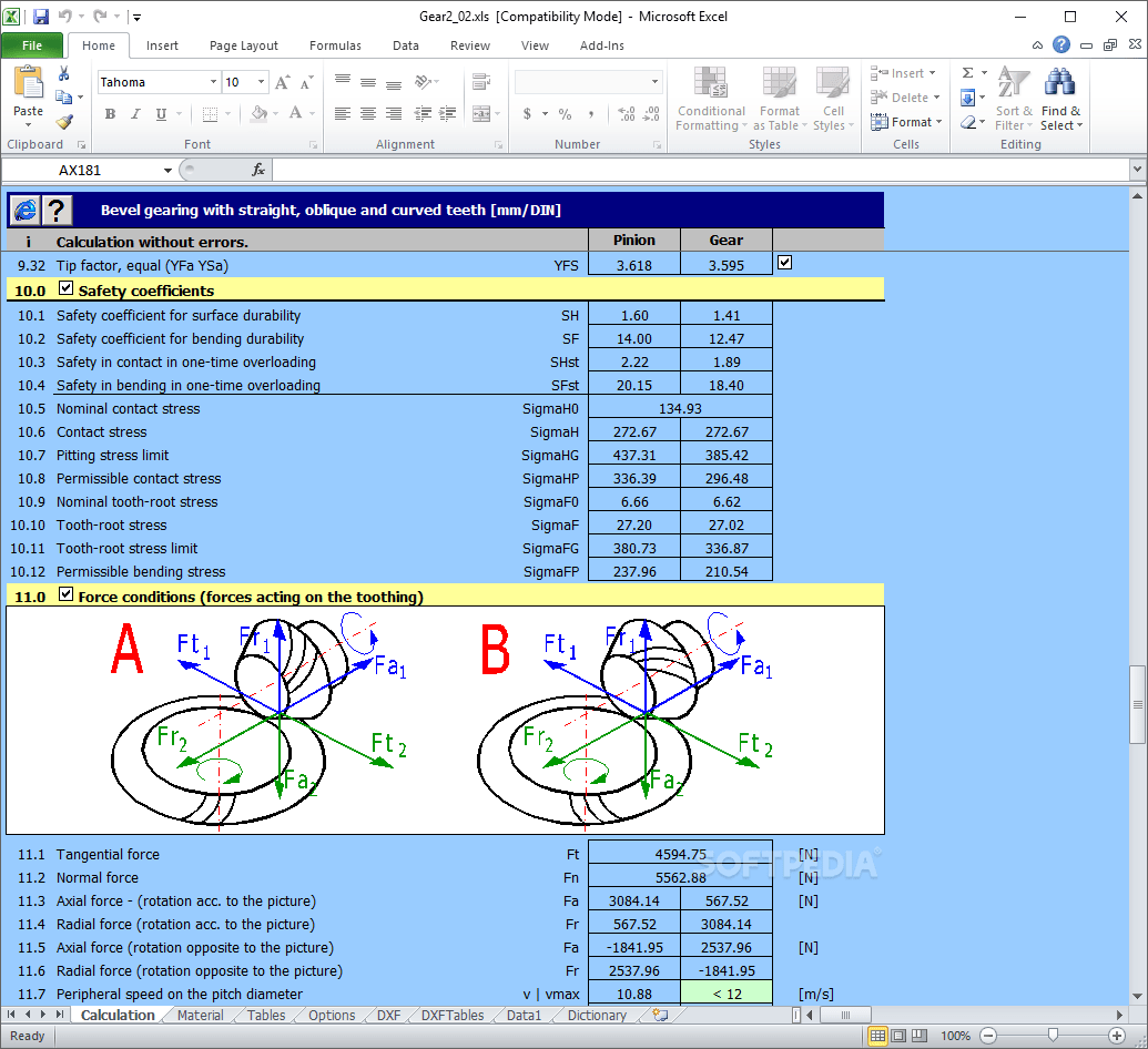 MITCalcBevel Gears 1.24 Download, Review, Screenshots