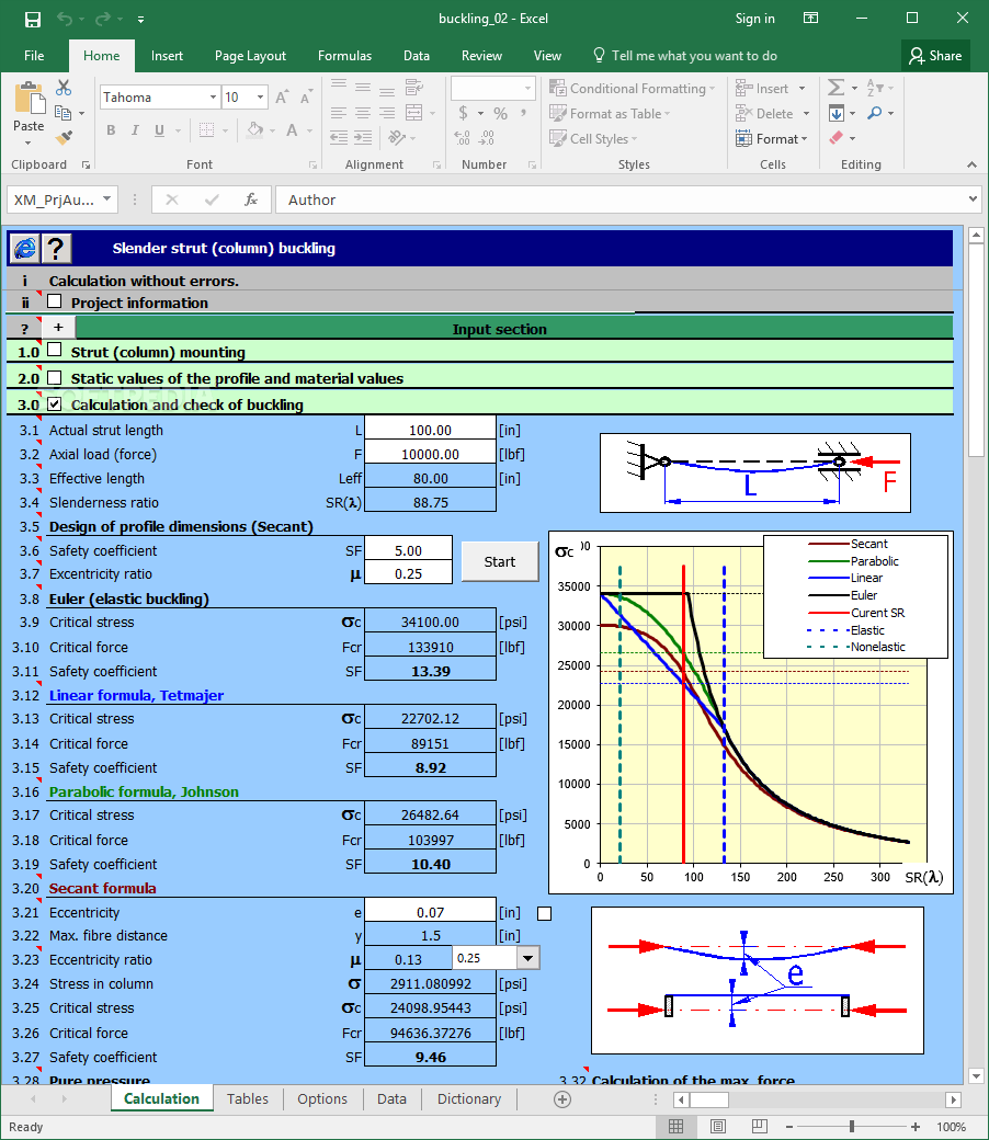 Download MITCalc Buckling Calculation 1.22