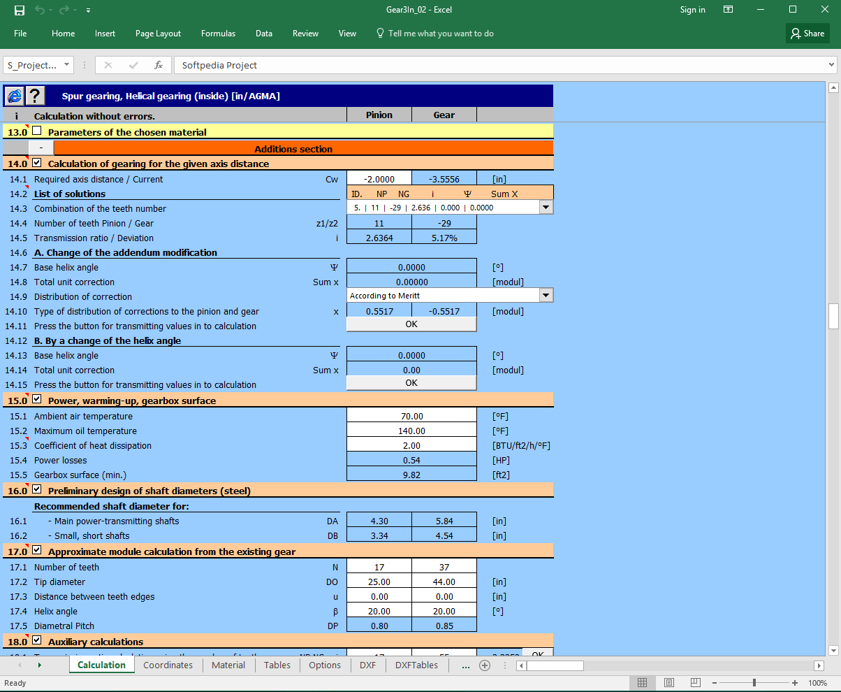 Download MITCalc Internal Spur Gears