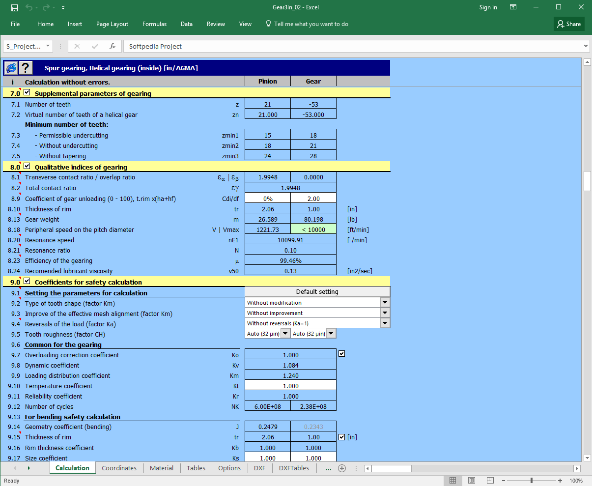 Download MITCalc Internal Spur Gears