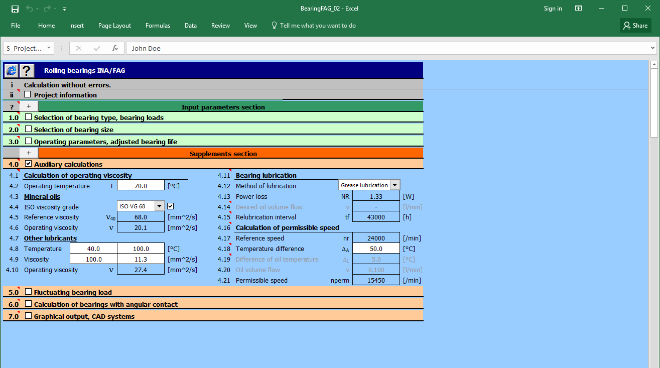 MITCalc Rolling Bearings Calculation III 1.23 Download, Screenshots