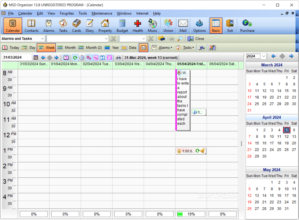 MSD Organizer Freeware 13.8 Download, Review, Screenshots