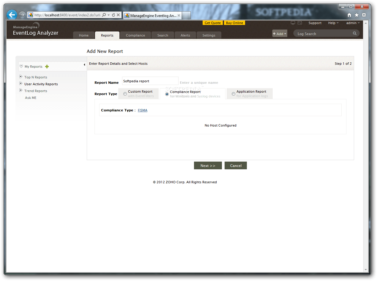 Download ManageEngine EventLog Analyzer 8.5 Build 8050