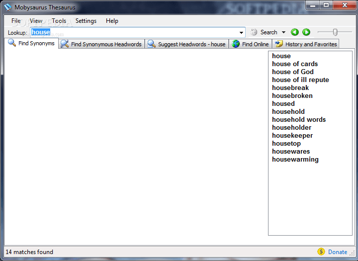 Mobysaurus Thesaurus 1.0.55 Download, Review, Screenshots