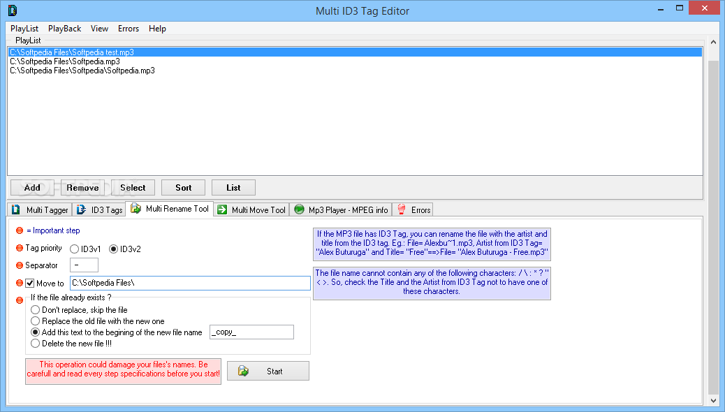 Multi ID3 Tag Editor 1.3b1 Download, Review, Screenshots