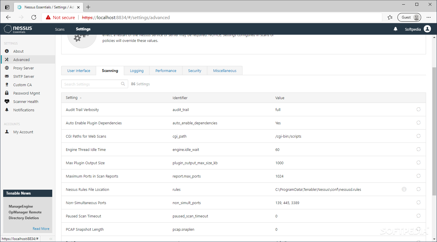Nessus 10.8.3 Download, Review, Screenshots