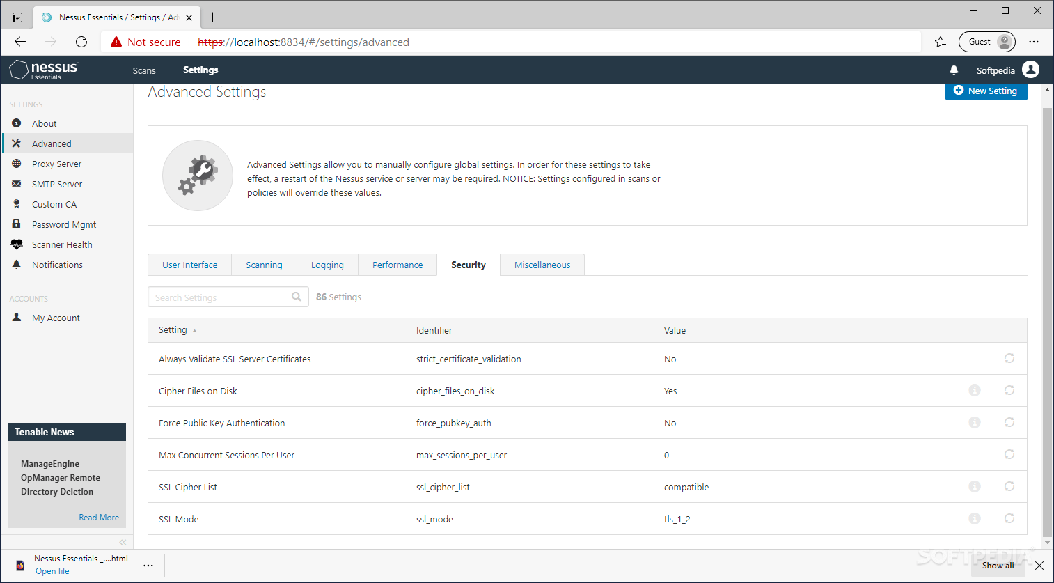 Download Nessus 7.1.2