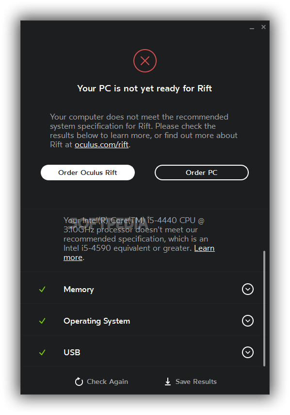 Download Oculus Rift Compatibility Tool 1.0.0.222808