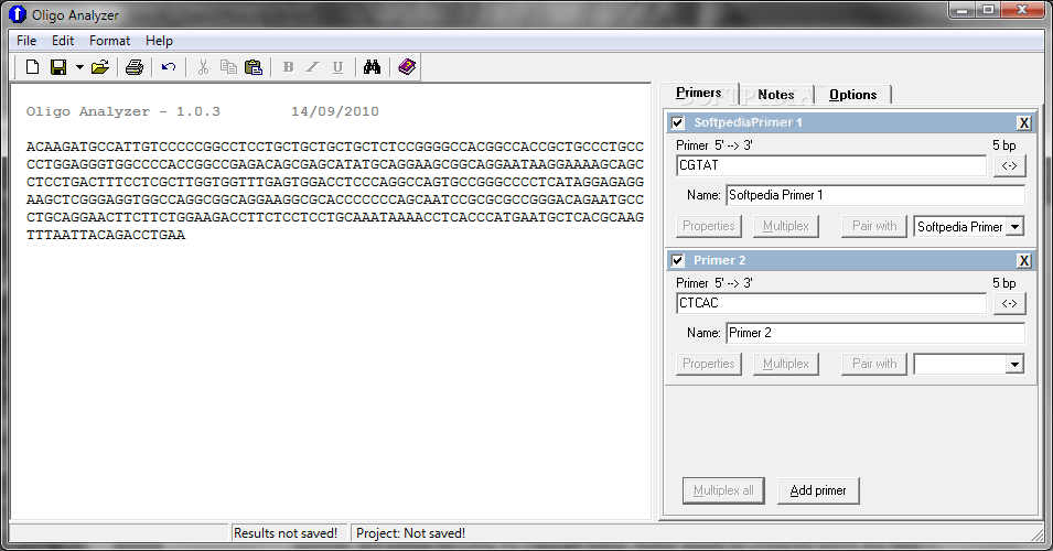 Download Oligo Analyzer