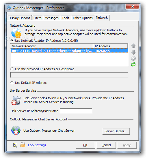 Configure instant messaging integration with Outlook on.