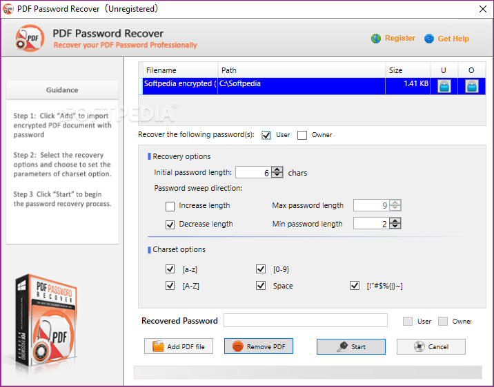 Download PDF Password Recover 3.2.1