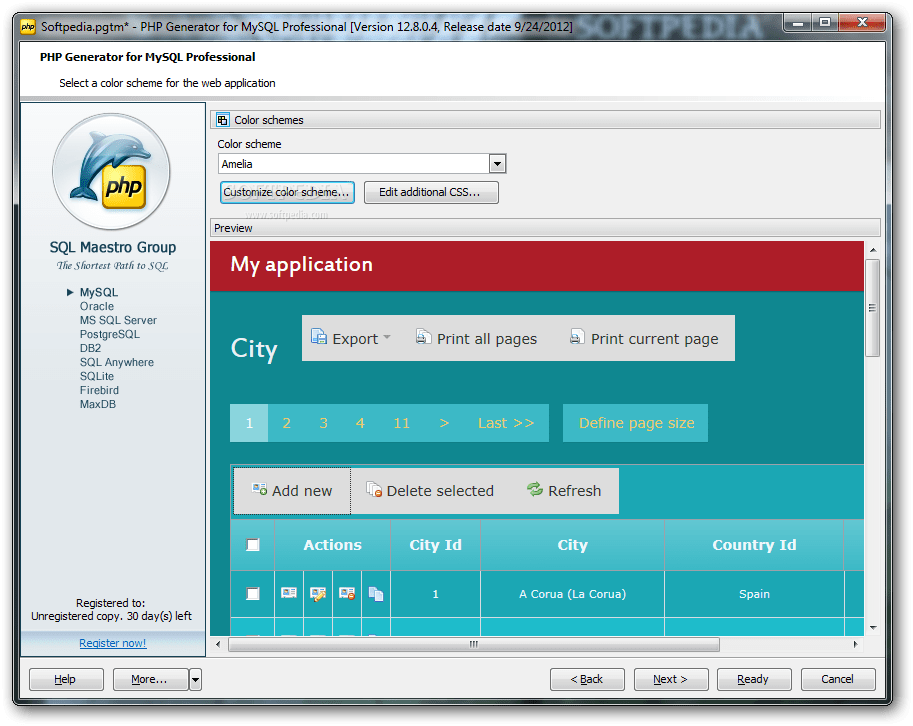 Download PHP Generator for MySQL Professional 12.8.0.18