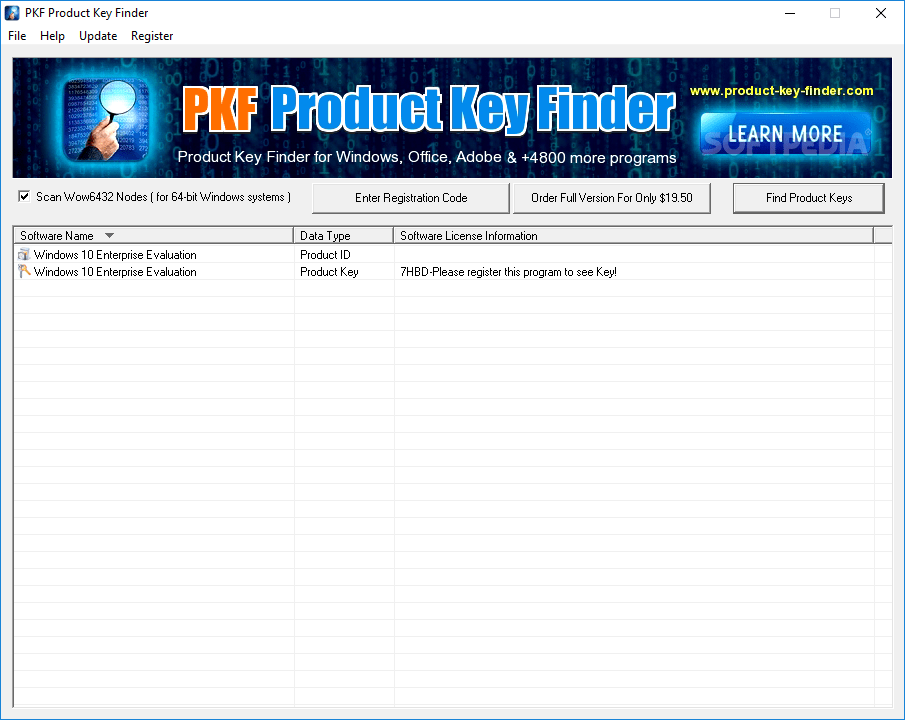 PKF Product Key Finder 1.4.0 Download, Review, Screenshots