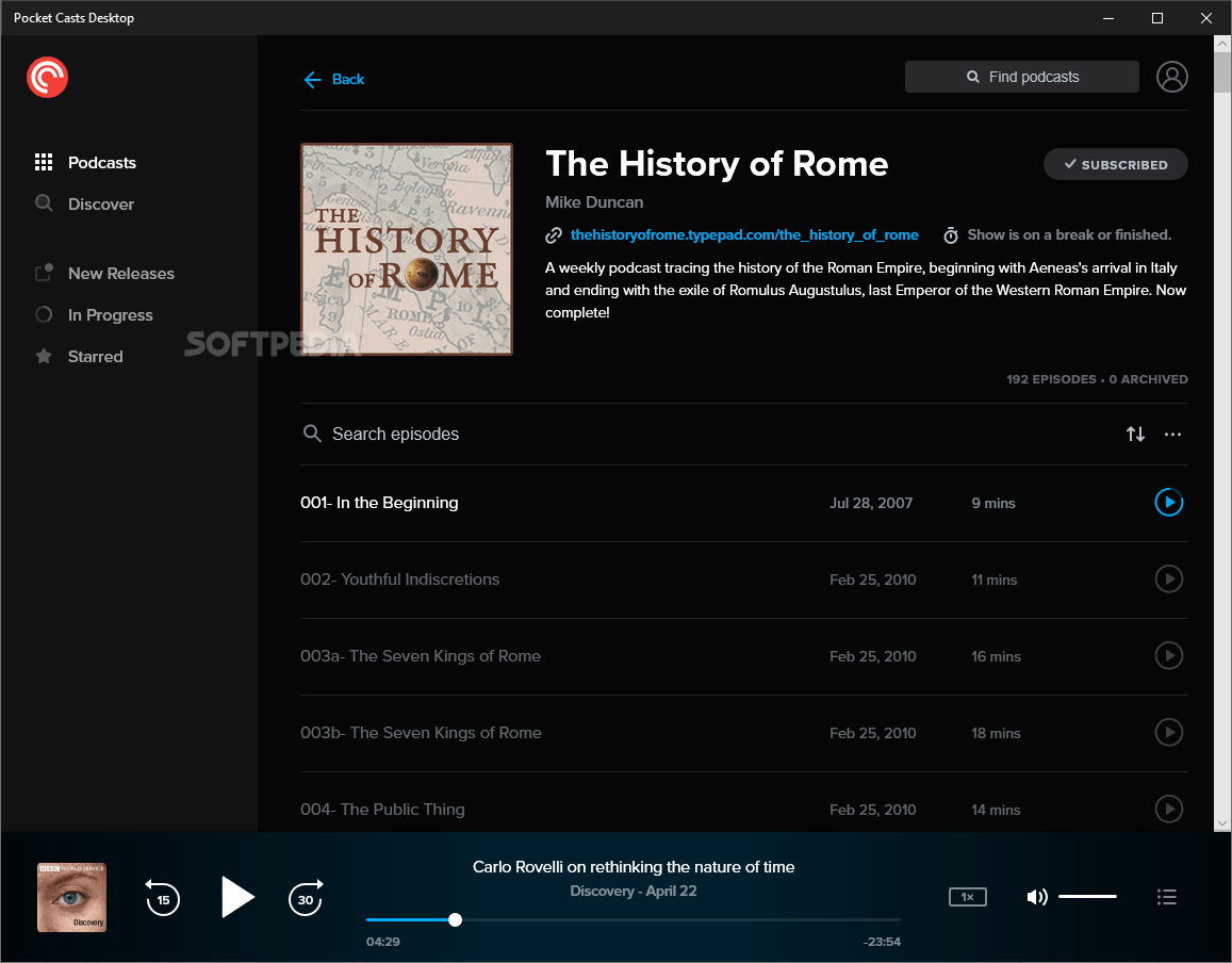 Pocket Casts Desktop 1.5.7.0 Download, Review, Screenshots