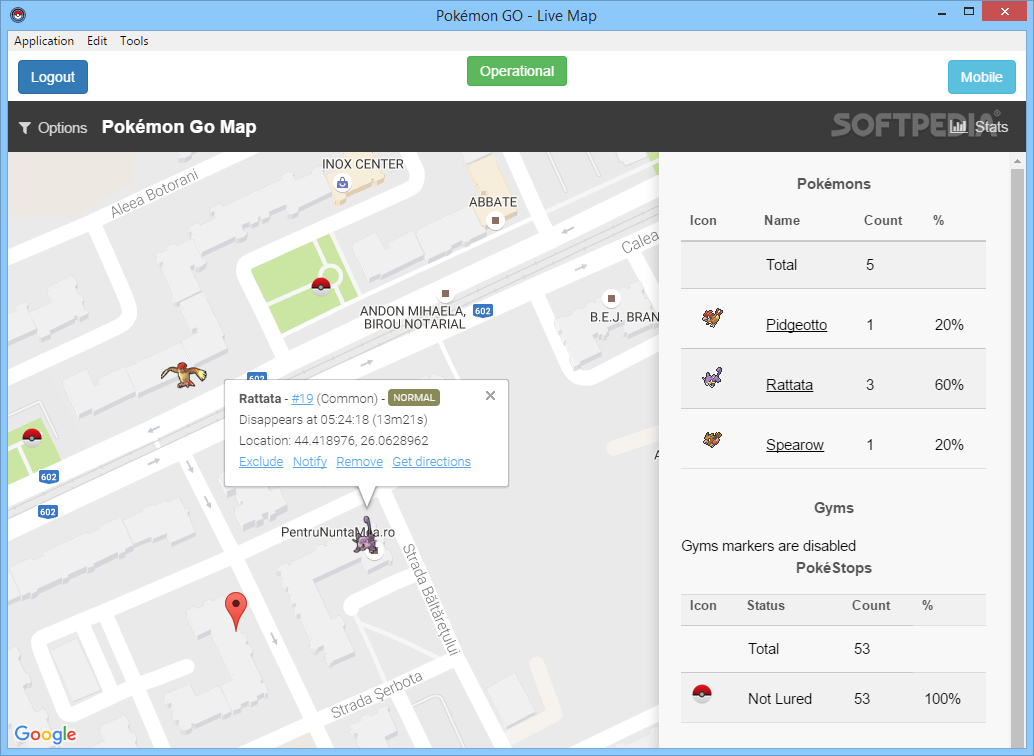 Download Pokemon GO Live Map 0.4.1 Pre
