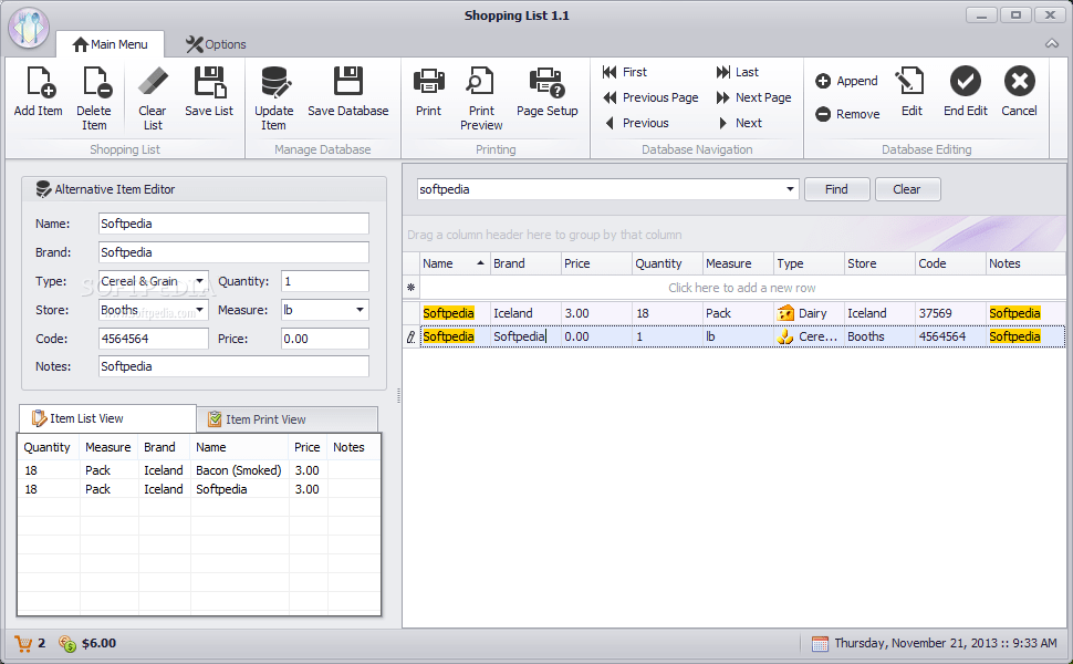 Download Portable Shopping List 1.1