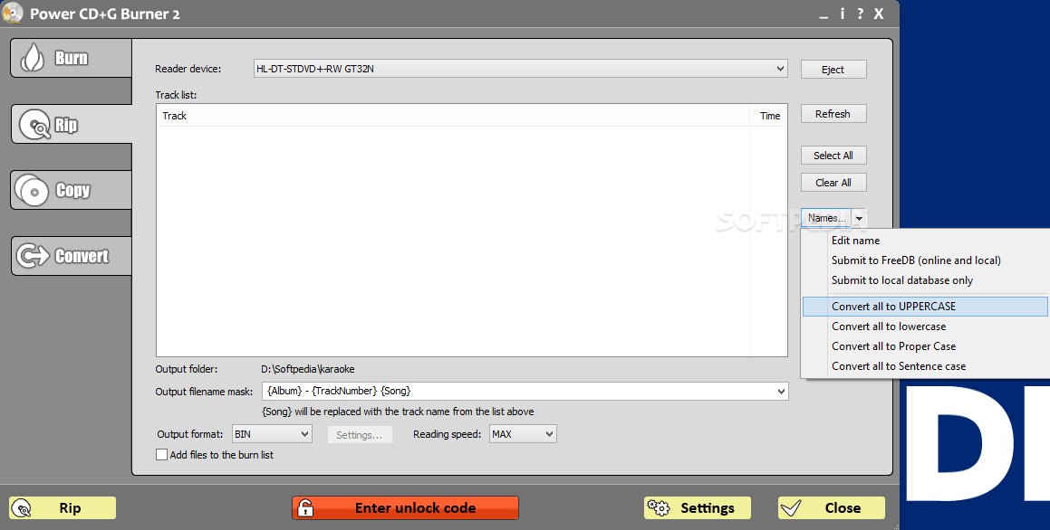 Power CD+G Burner 2.2.1.1 Download, Review, Screenshots