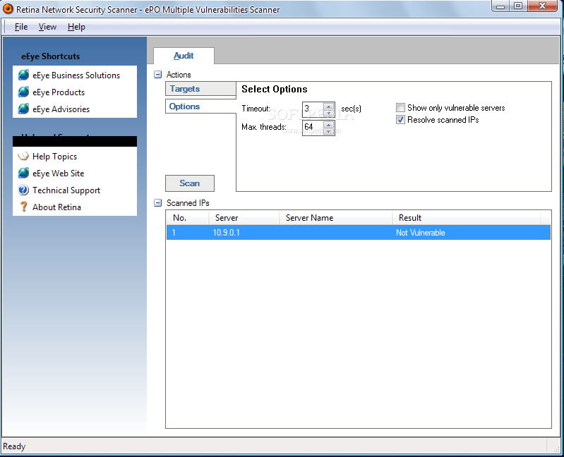 Download Retina ePO Multiple Vulnerabilities Scanner
