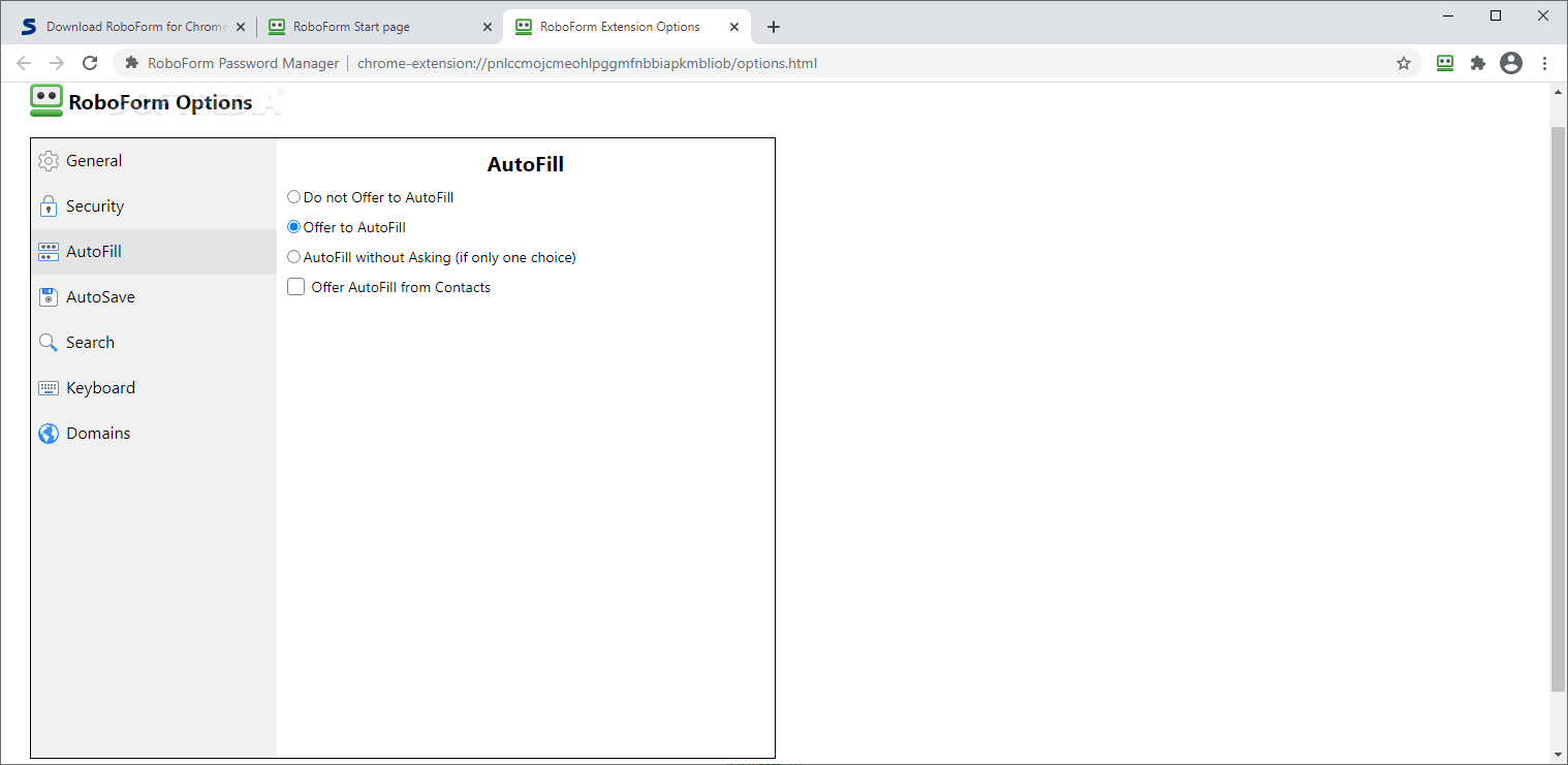 Download RoboForm for Chrome