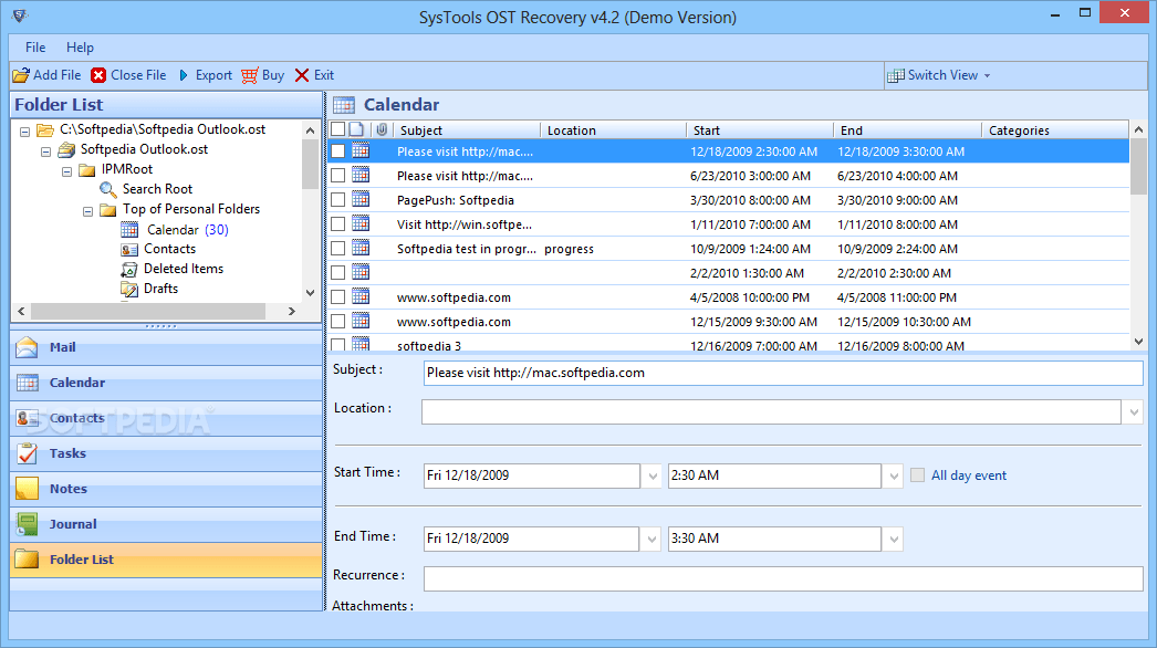 SysTools OST Recovery 8.0.0.0 Download, Review, Screenshots