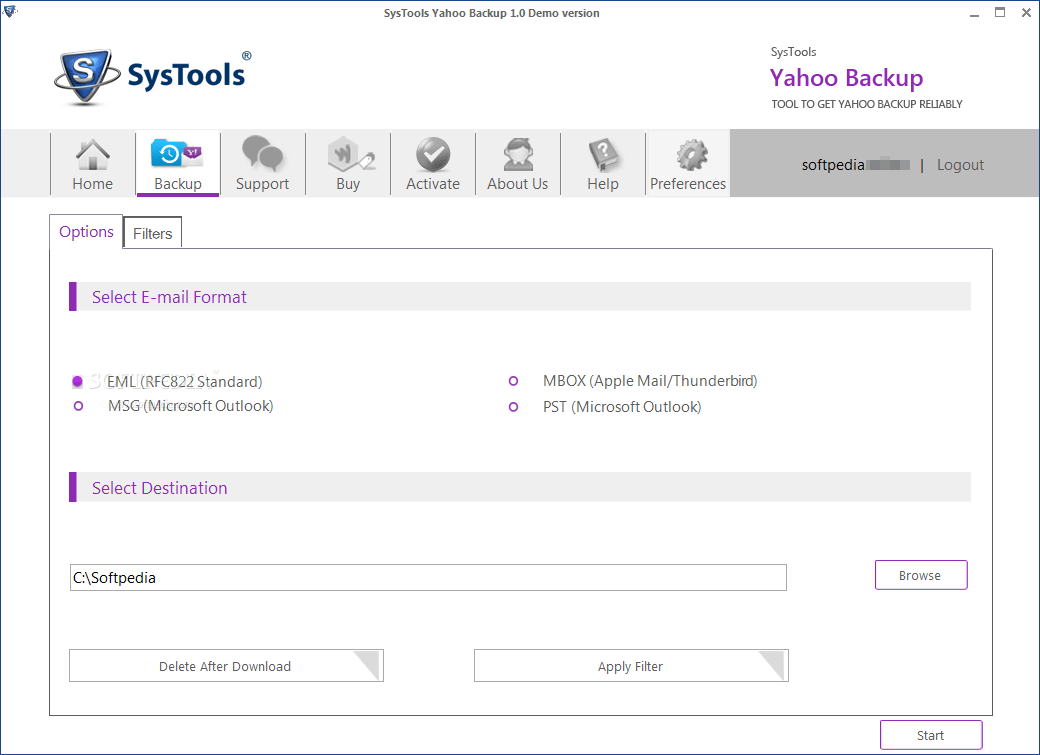 SysTools Yahoo Backup 6.0 Download, Review, Screenshots