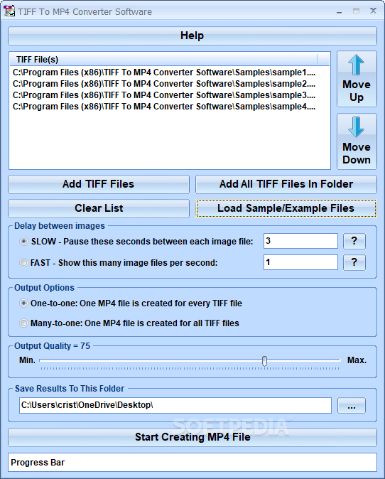 TIFF To MP4 Converter Software 7.0 Download, Screenshots