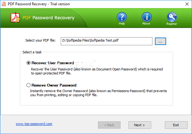 Download PDF Password Recovery 2.3