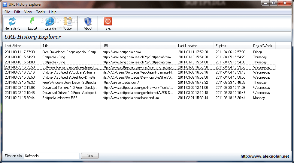 Download URL History Explorer