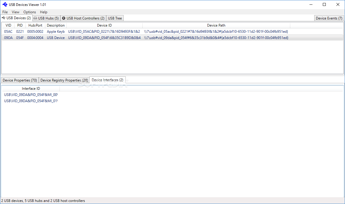 USB Devices Viewer 1.02 Download, Review, Screenshots