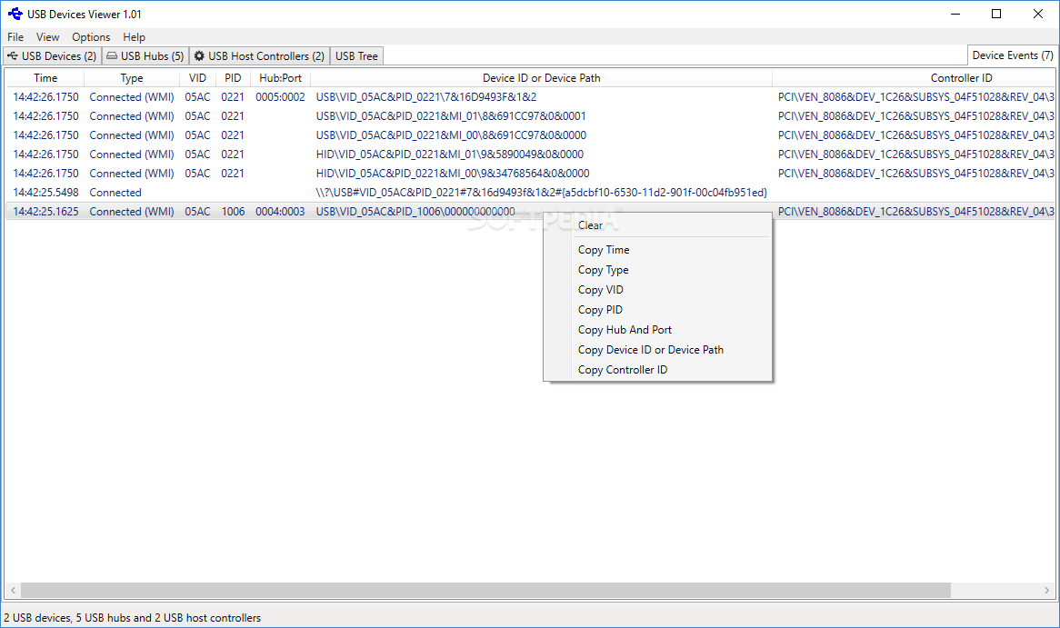 USB Devices Viewer 1.02 Download, Review, Screenshots