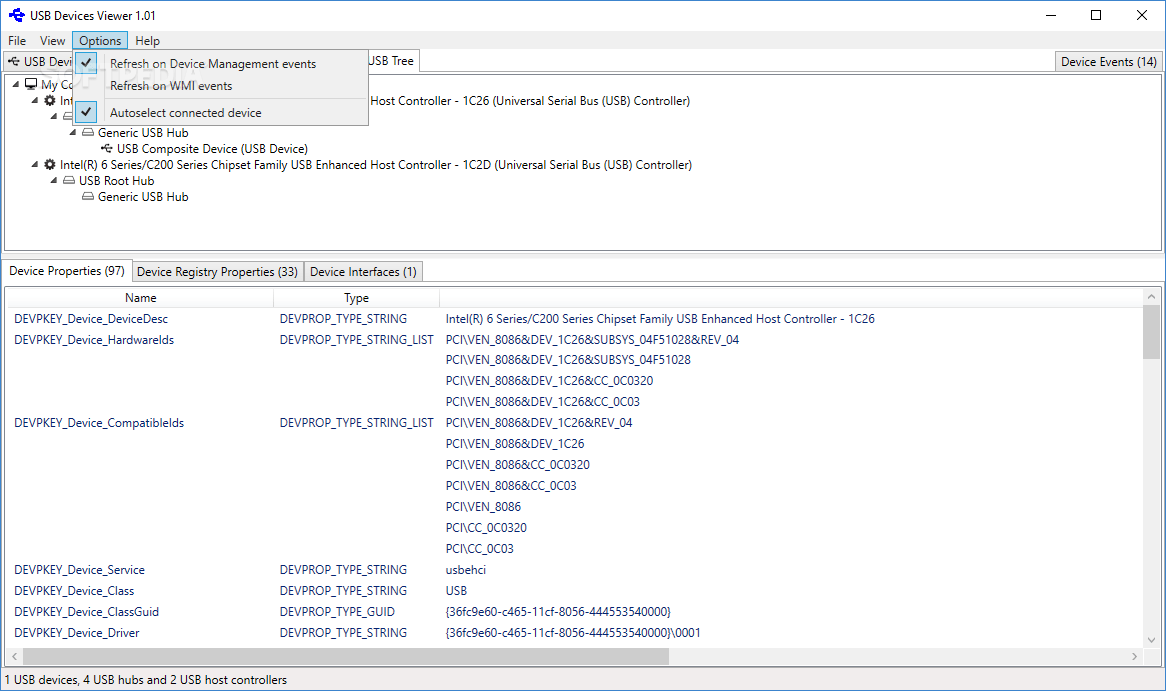 USB Devices Viewer 1.02 Download, Review, Screenshots