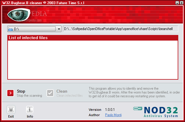 Download W32.Bugbear.B Cleaner 1.0.0.1