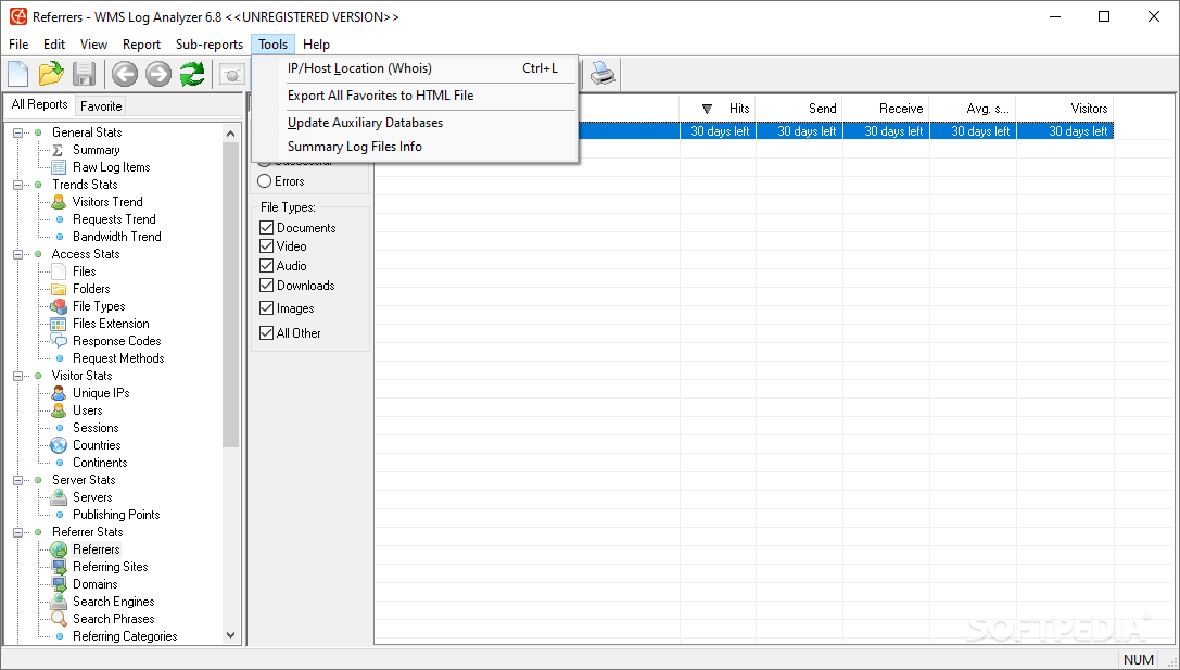 Download WMS Log Analyzer Standard Edition