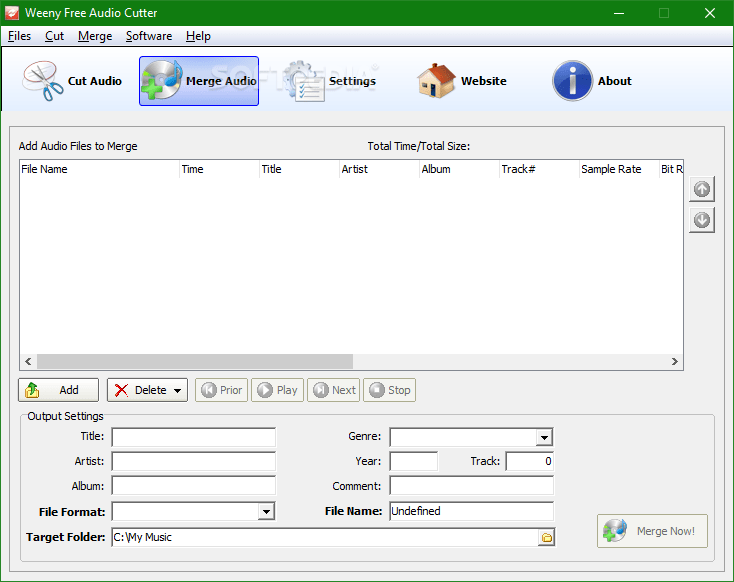 Weeny Free Audio Cutter 1.5 Download, Review, Screenshots
