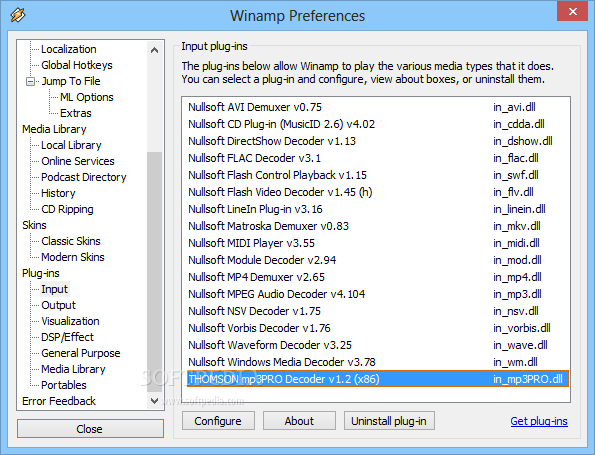 Download Winamp Mp3Pro Plugin 1.2