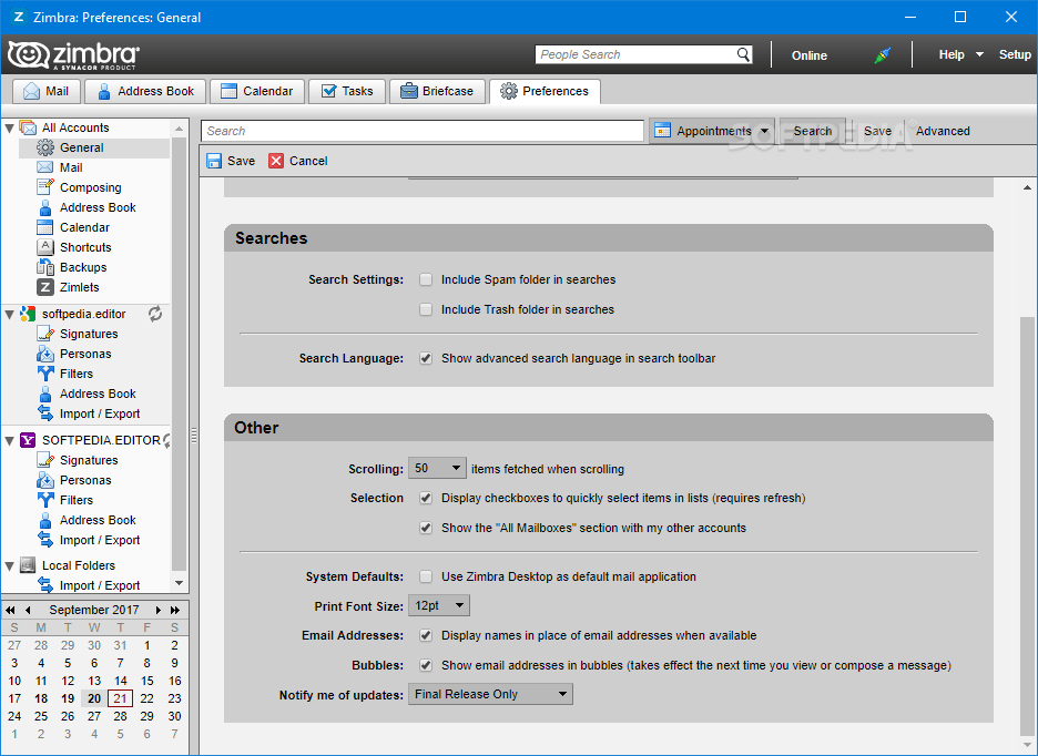 Zimbra Desktop Windows 10