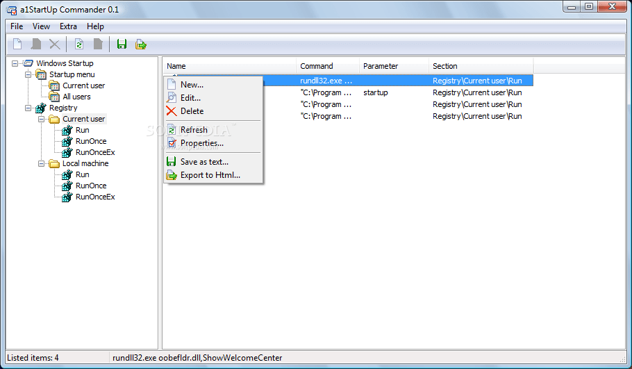 Download a1StartUp Commander
