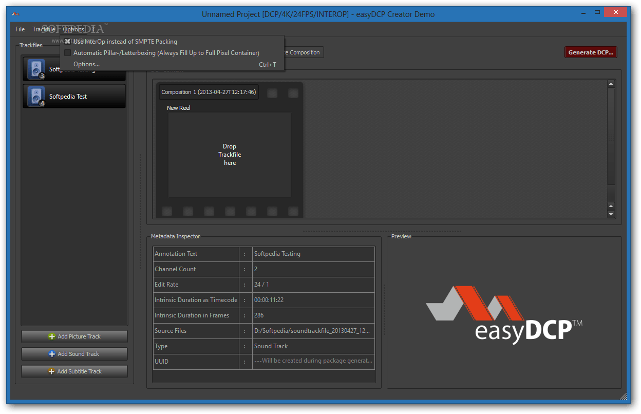 Download easyDCP Creator 2.1.5 Build 31168