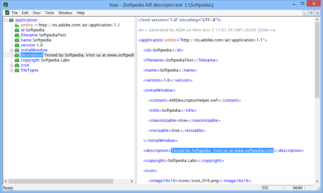 firstobject XML Editor 2.4.2.431 Beta Download, Review, Screenshots