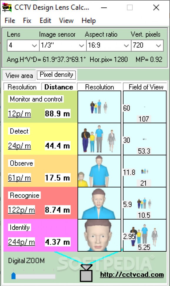 CCTV Design Lens Calculator 3.13.0.0 Download, Review, Screenshots
