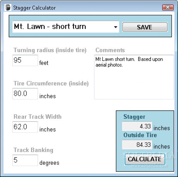 Stagger Calculator 1.0 Download, Review, Screenshots