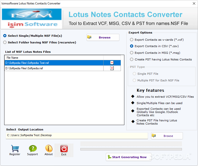 Download isimSoftware Lotus Notes Contacts Converter