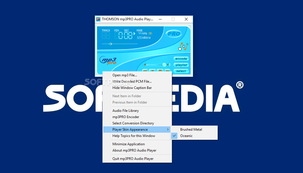 THOMSON mp3PRO Audio Player 1.1.0 Build 0 Download, Review, Screenshots