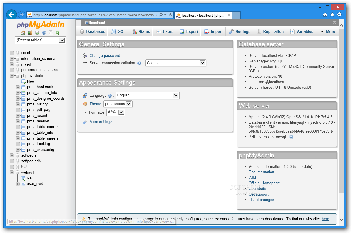 Download phpMyAdmin 4.9.0.1 / 5.0 Snapshot 20190724