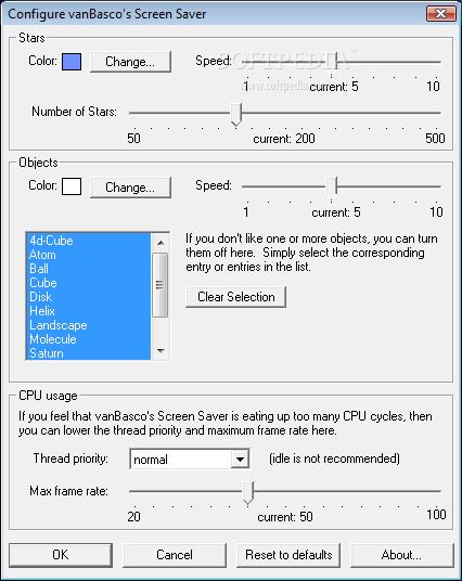 vanBasco's Screensaver 1.2 - Download, Screenshots