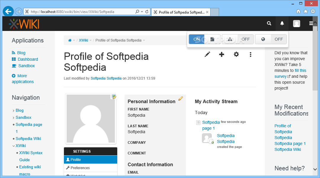 Download XWiki Standard 11.10.4 LTS / 12.2.1 Stable / 12.3 RC 1